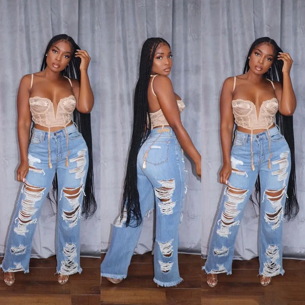 Tear It Up High-Rise Distressed Jeans