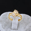 14K Gold Diamond Charm Lady Ring