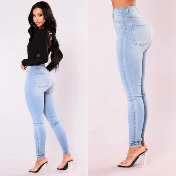 Skinny Pants High Waist Stretch