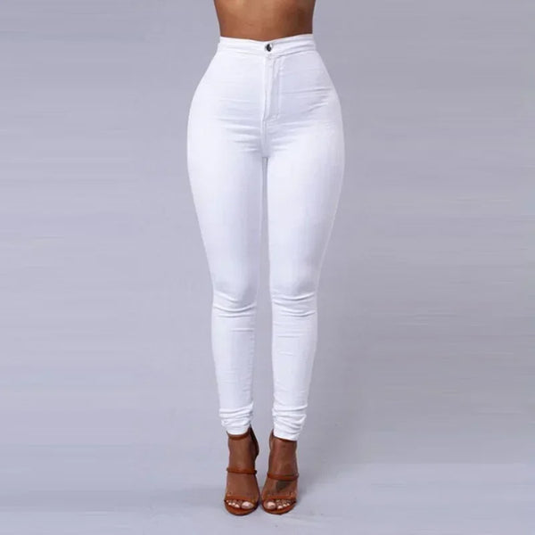 Solid Color Skinny Jeans